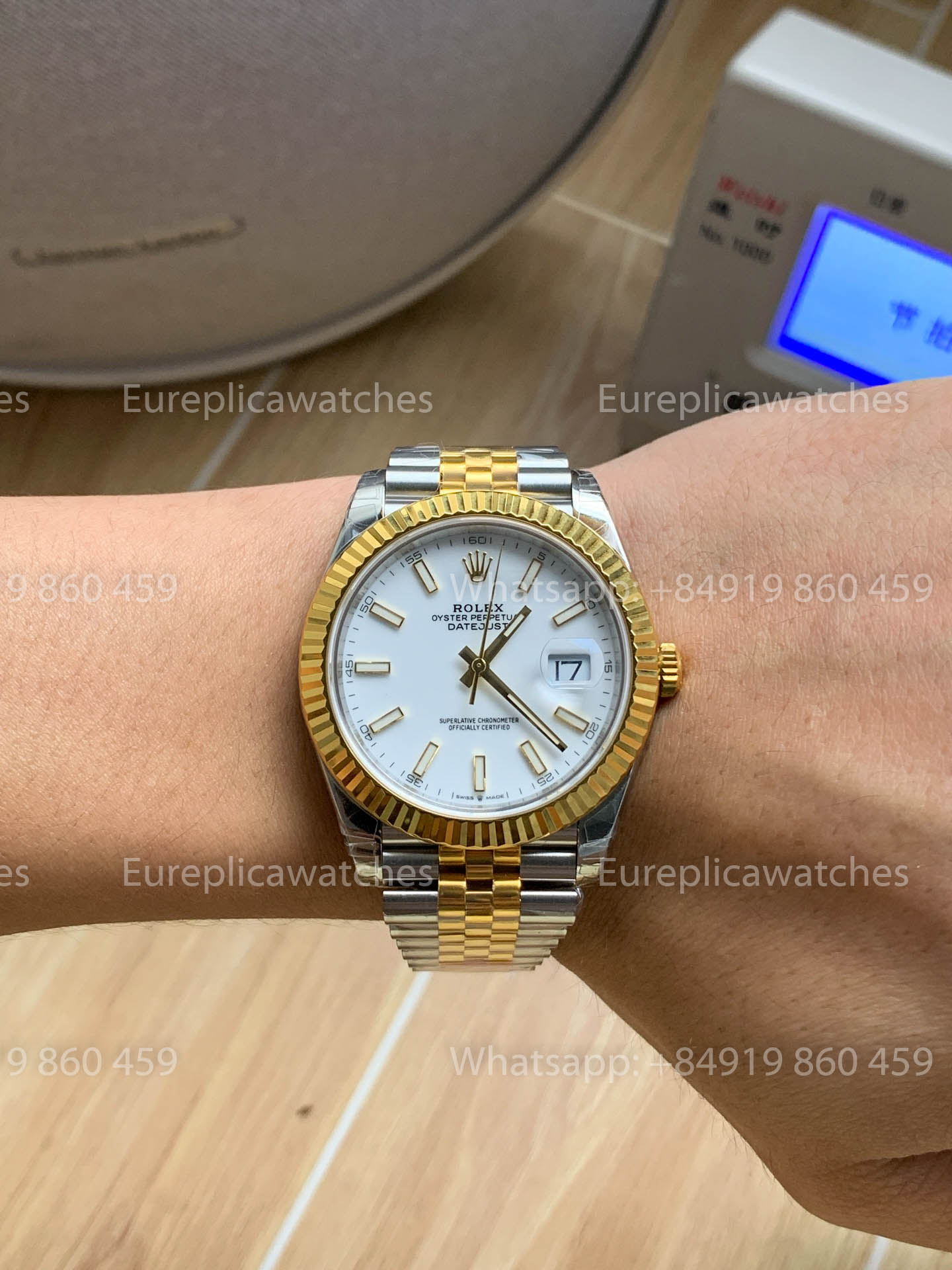 Rolex Datejust 41 M126333 Yellow Oro Rolesor Fluted lunetta versione migliore 1:1 VS Fabbrica