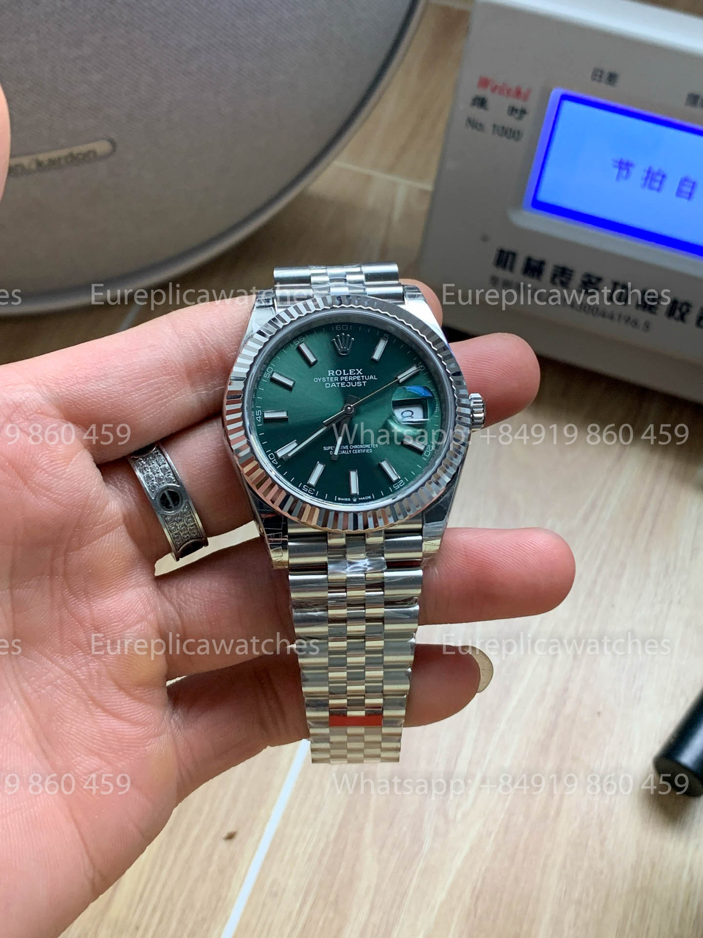Rolex Datejust 41 M126334-0028 quadrante verde Fluted lunetta versione migliore 1:1 VS Fabbrica