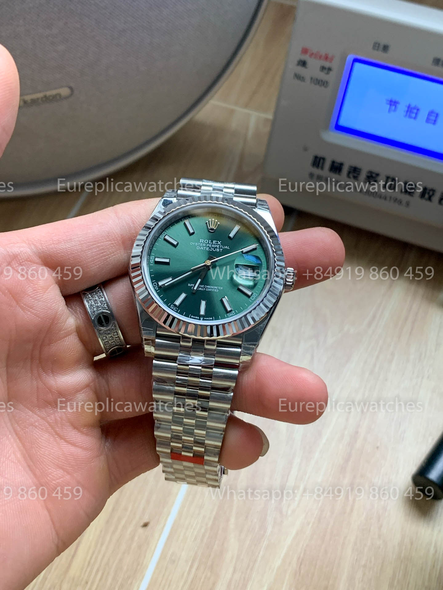 Rolex Datejust 41 M126334-0028 quadrante verde Fluted lunetta versione migliore 1:1 VS Fabbrica