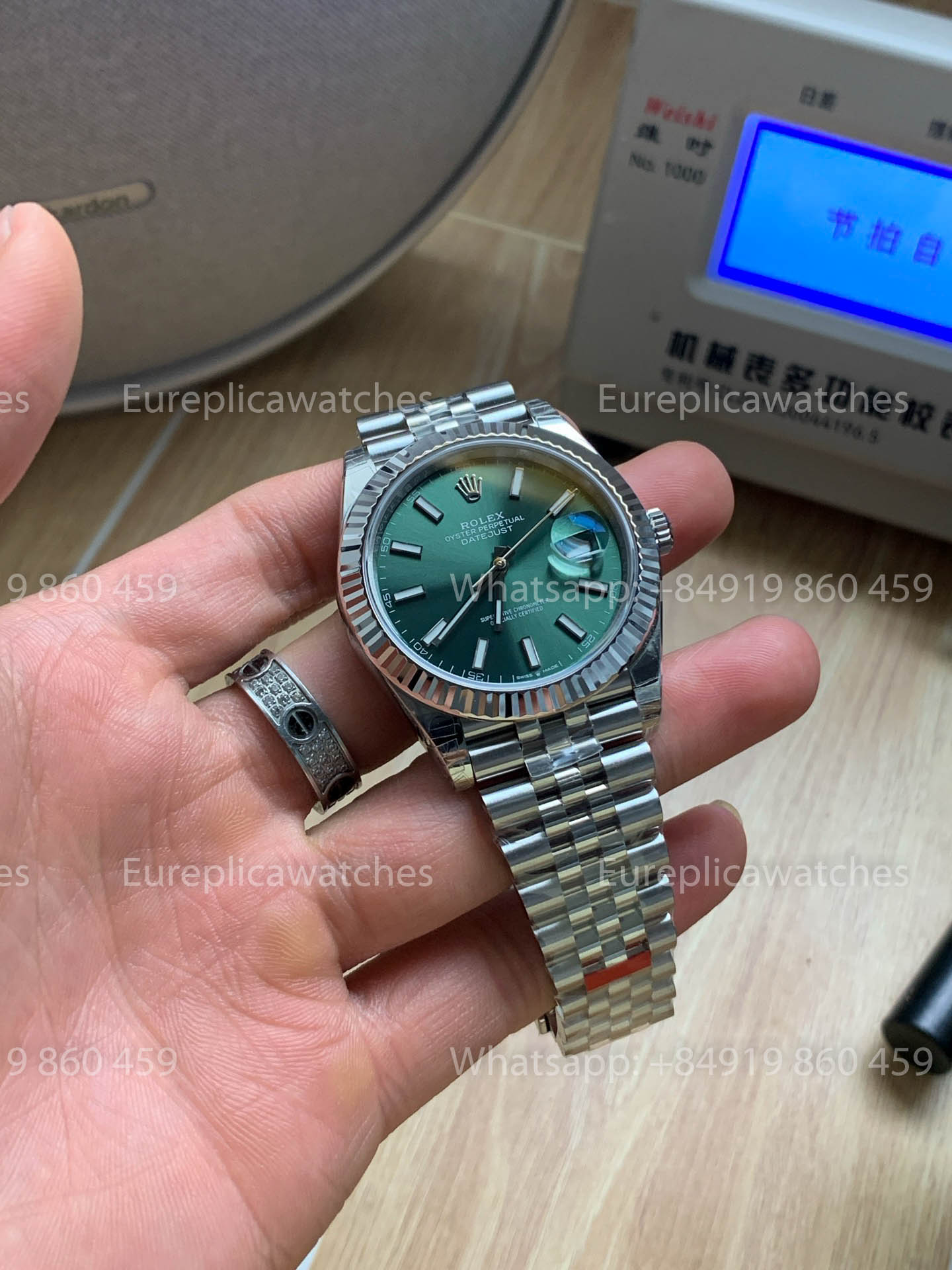 Rolex Datejust 41 M126334-0028 quadrante verde Fluted lunetta versione migliore 1:1 VS Fabbrica