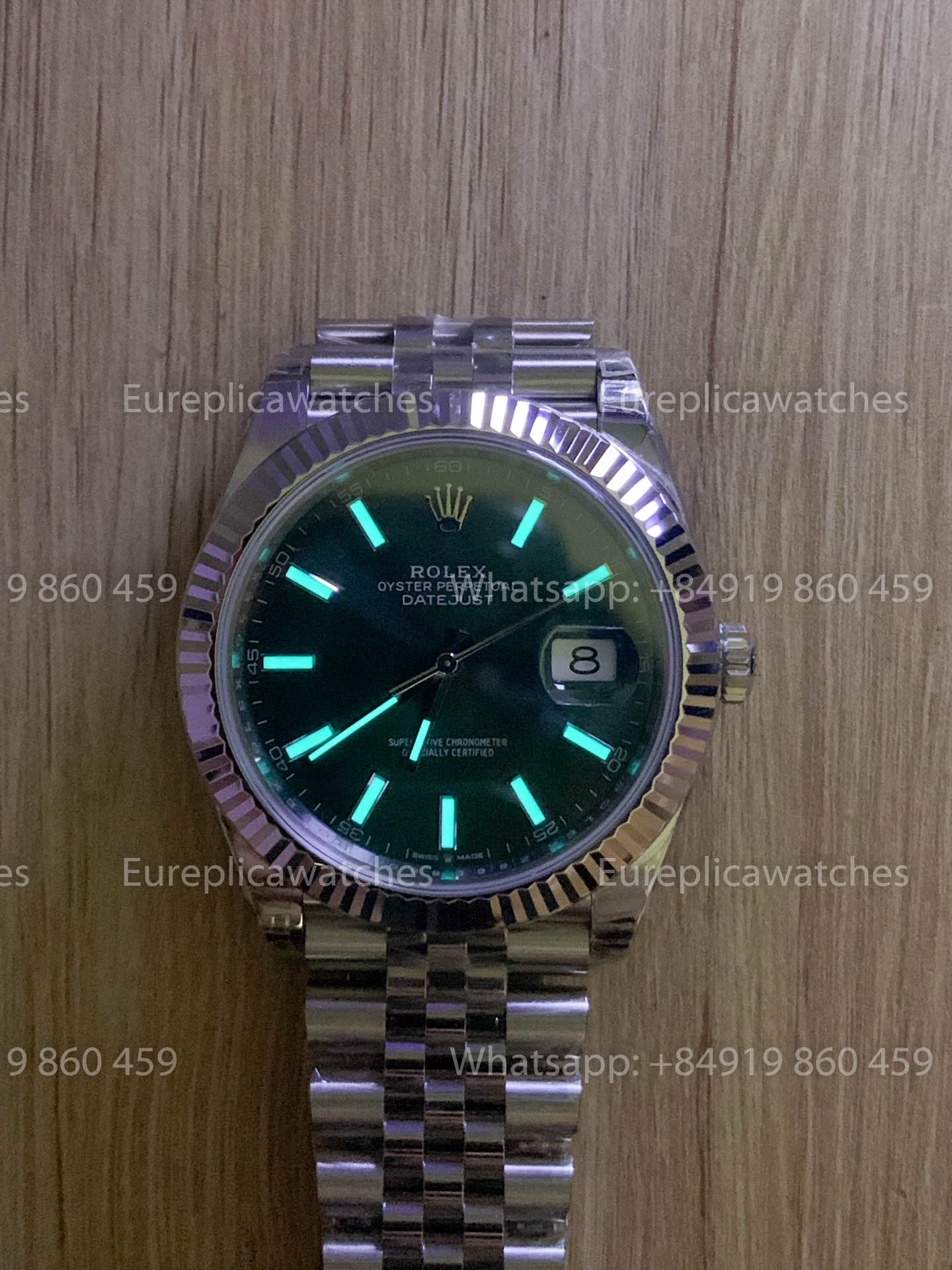 Rolex Datejust 41 M126334-0028 quadrante verde Fluted lunetta versione migliore 1:1 VS Fabbrica