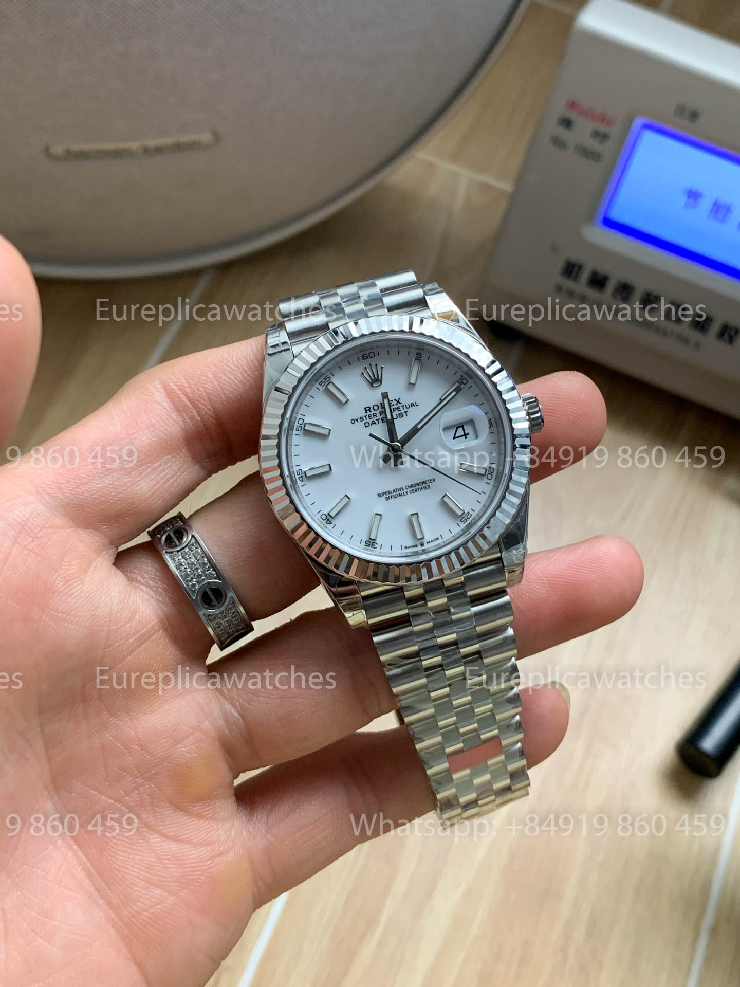Rolex Datejust 41 M126334-0010 quadrante bianco Fluted lunetta versione migliore 1:1 VS Fabbrica