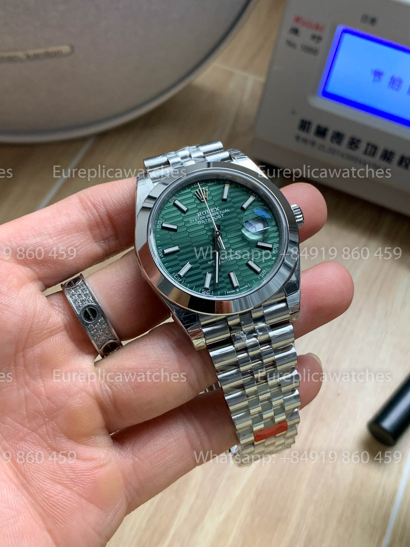 Rolex Datejust 41 M126300-0022 quadrante verde versione migliore 1:1 VS Fabbrica