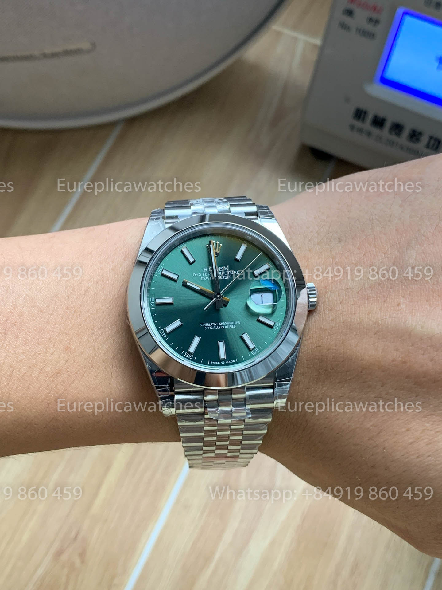 Rolex Datejust 41 M126300-0020 quadrante verde versione migliore 1:1 VS Fabbrica