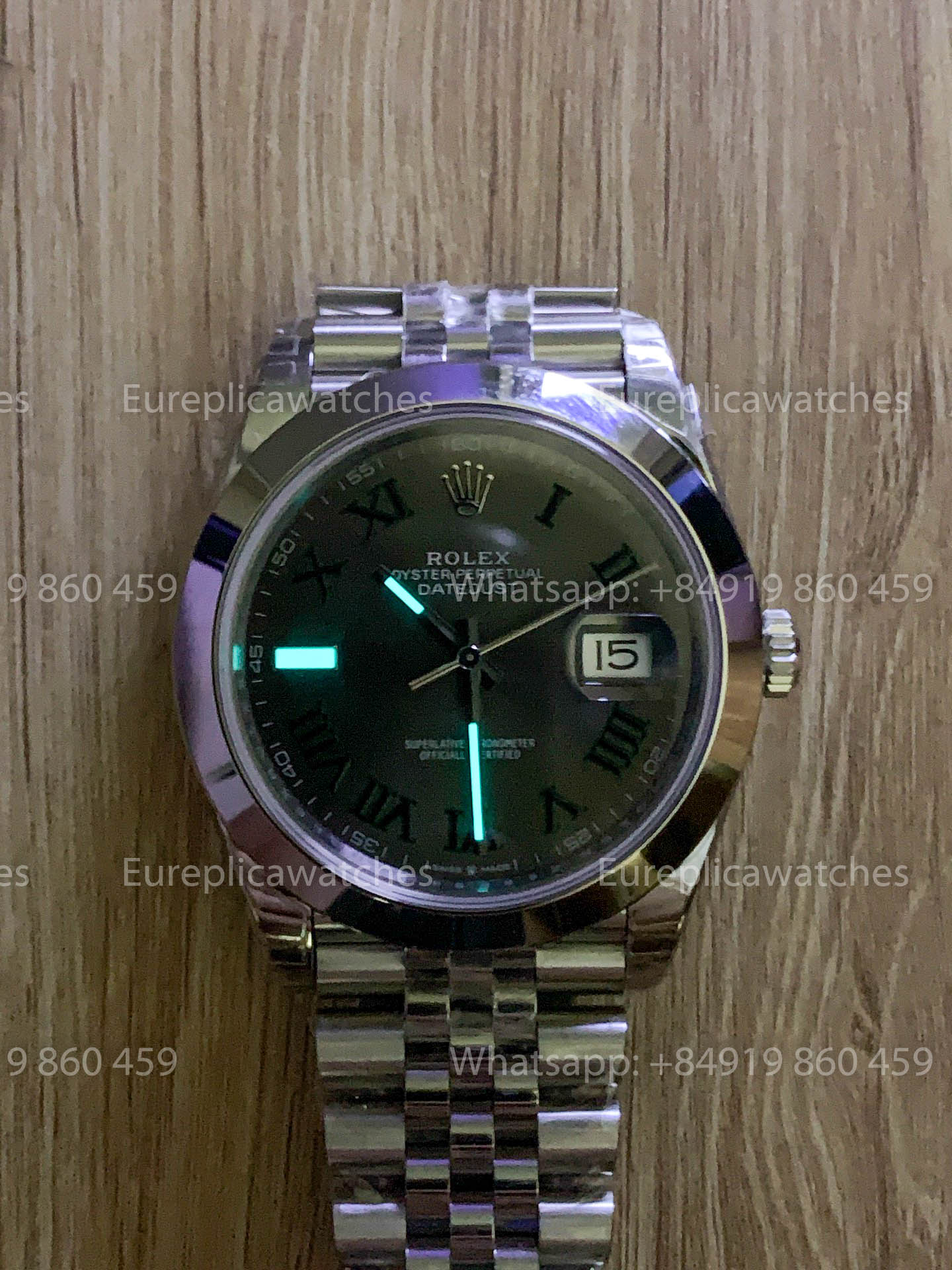 Rolex Datejust 41 M126300 Wimbledon quadrante Smooth lunetta versione migliore 1:1 VS Fabbrica