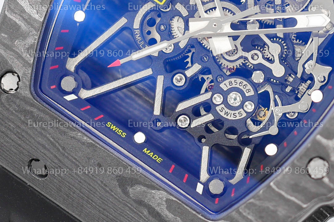 Richard Mille RM35-01 Black Carbon versione migliore 1:1 Black Rubber cinturino ZF Fabbrica