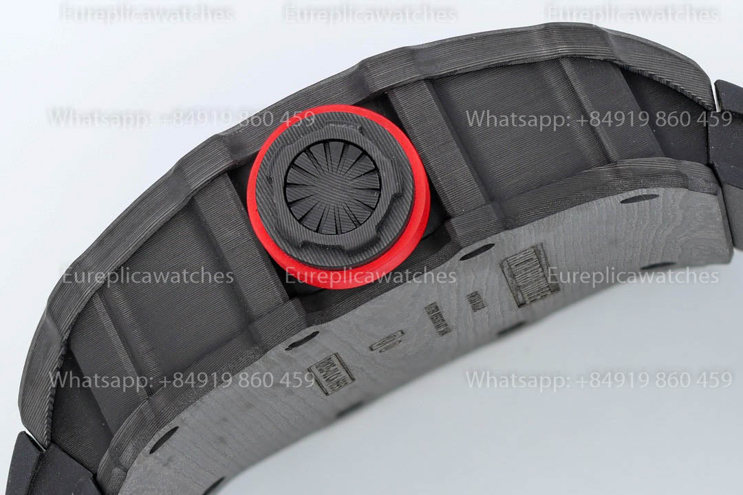 Richard Mille RM35-01 Black Carbon versione migliore 1:1 Black Rubber cinturino ZF Fabbrica