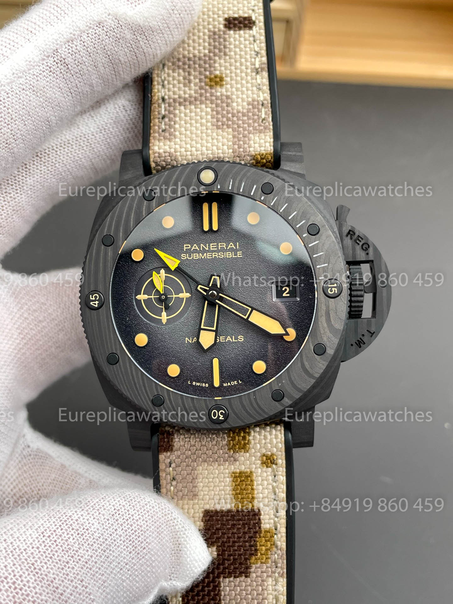 Panerai Submersible Series PAM1513 Carbotech de inspiración militar 1:1 VS Fabbrica