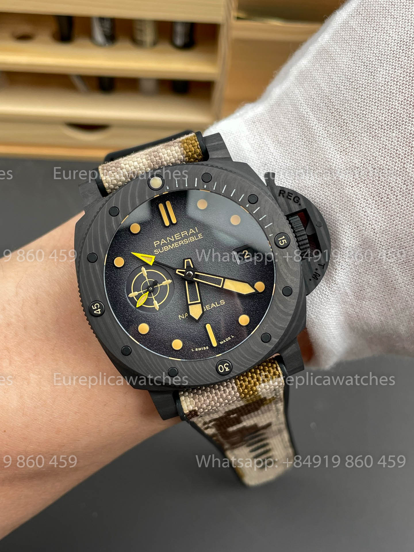 Panerai Submersible Series PAM1513 Carbotech de inspiración militar 1:1 VS Fabbrica