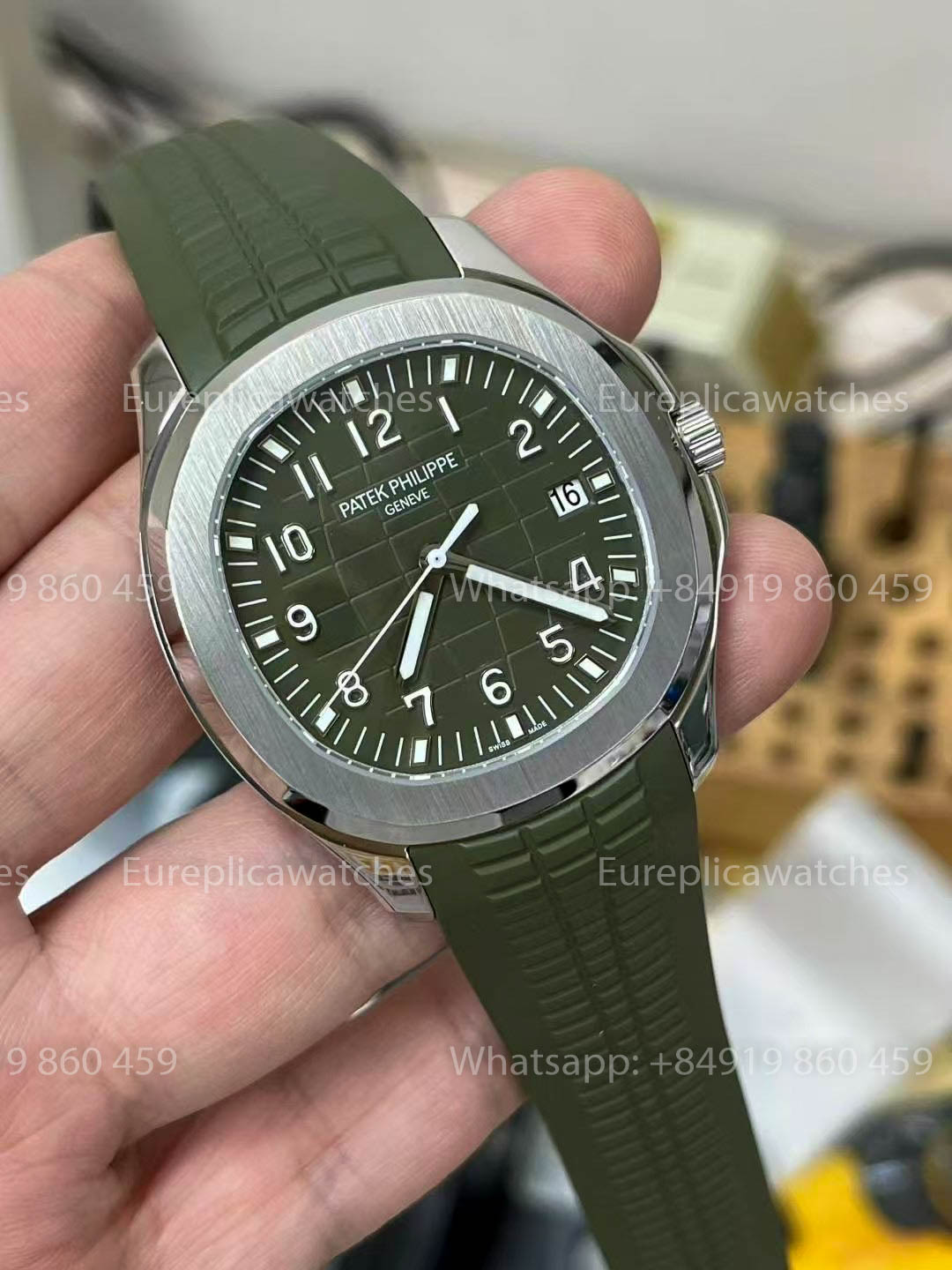 Patek Philippe Aquanaut 5168G-010 Avocado Verde versão melhor 1:1 BBF Fabbrica