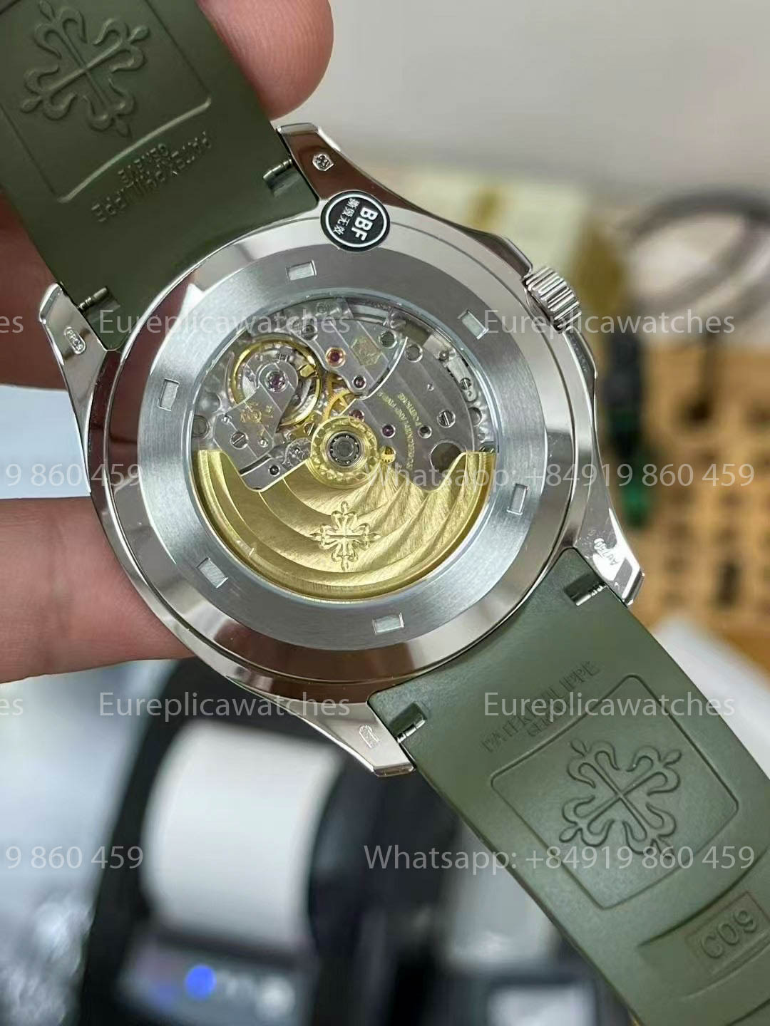 Patek Philippe Aquanaut 5168G-010 Avocado Verde versão melhor 1:1 BBF Fabbrica