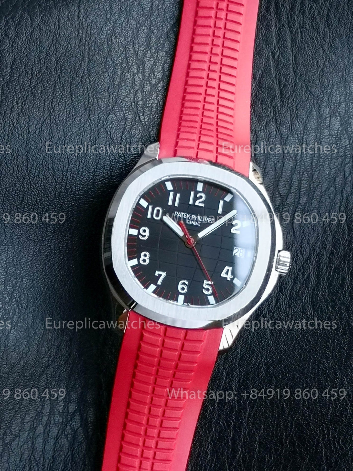 Patek Philippe Aquanaut 5167 Red Gomma cinturino versão melhor 1:1 BBF Fabbrica quadrante preto