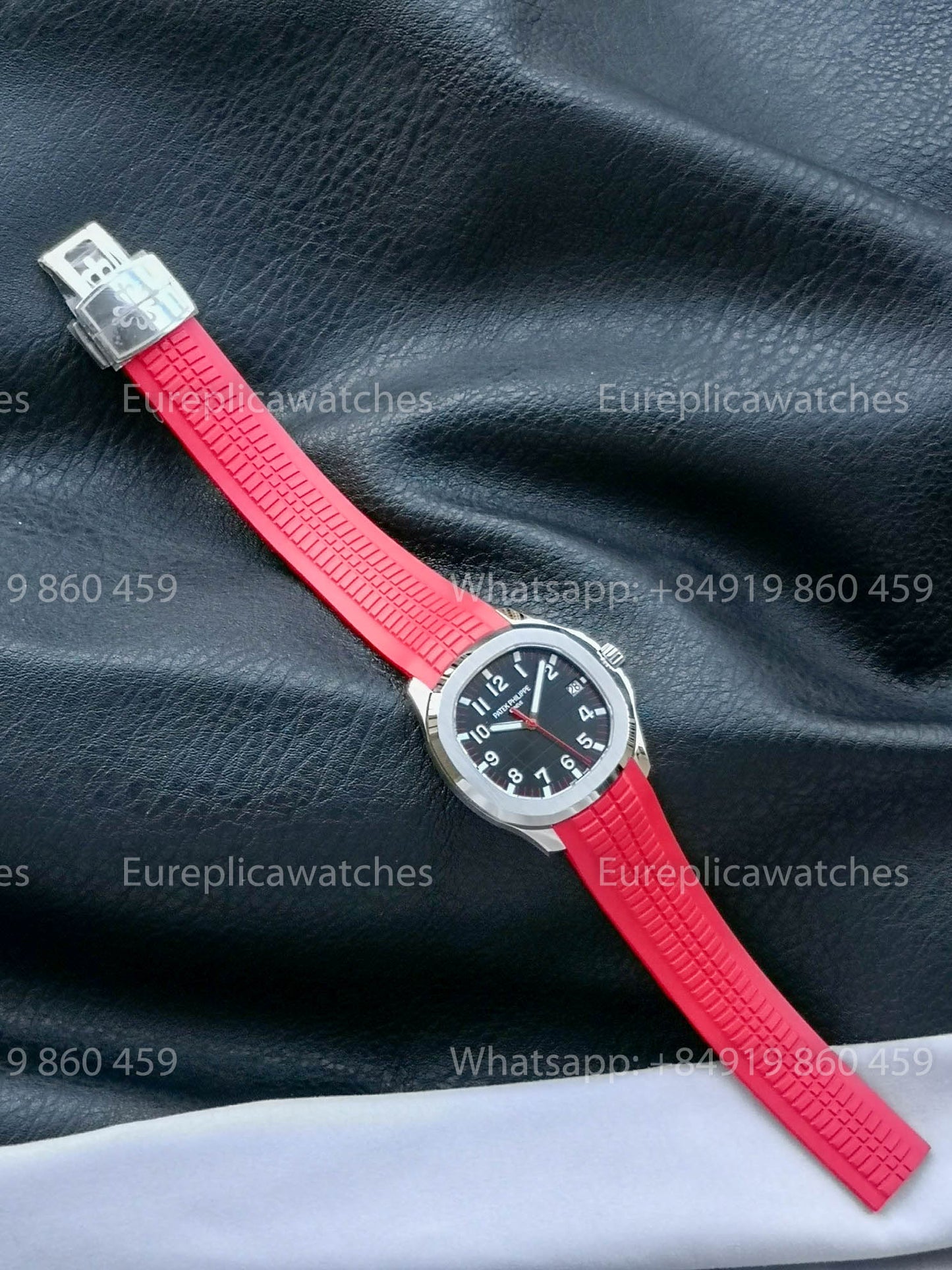 Patek Philippe Aquanaut 5167 Red Gomma cinturino versão melhor 1:1 BBF Fabbrica quadrante preto