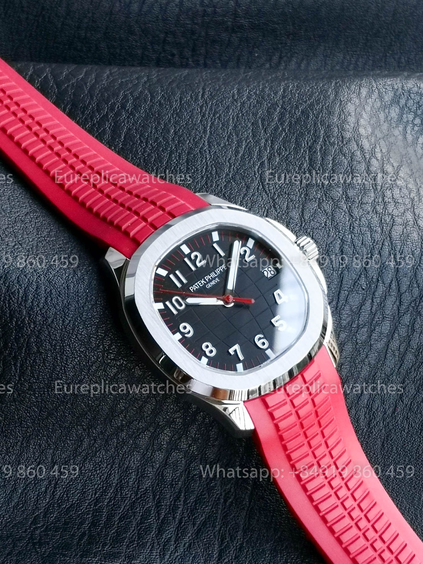 Patek Philippe Aquanaut 5167 Red Gomma cinturino versão melhor 1:1 BBF Fabbrica quadrante preto