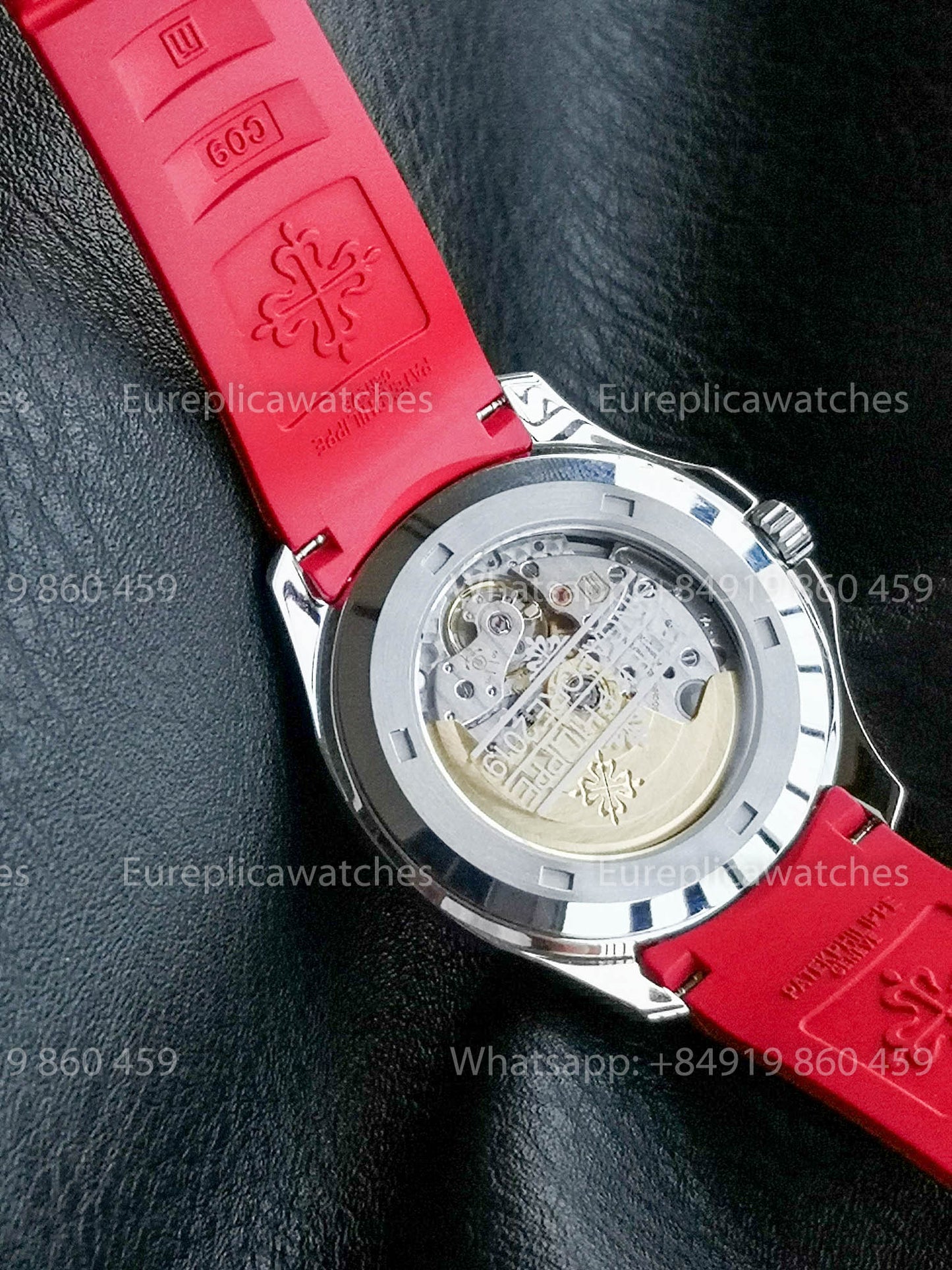 Patek Philippe Aquanaut 5167 Red Gomma cinturino versão melhor 1:1 BBF Fabbrica quadrante preto