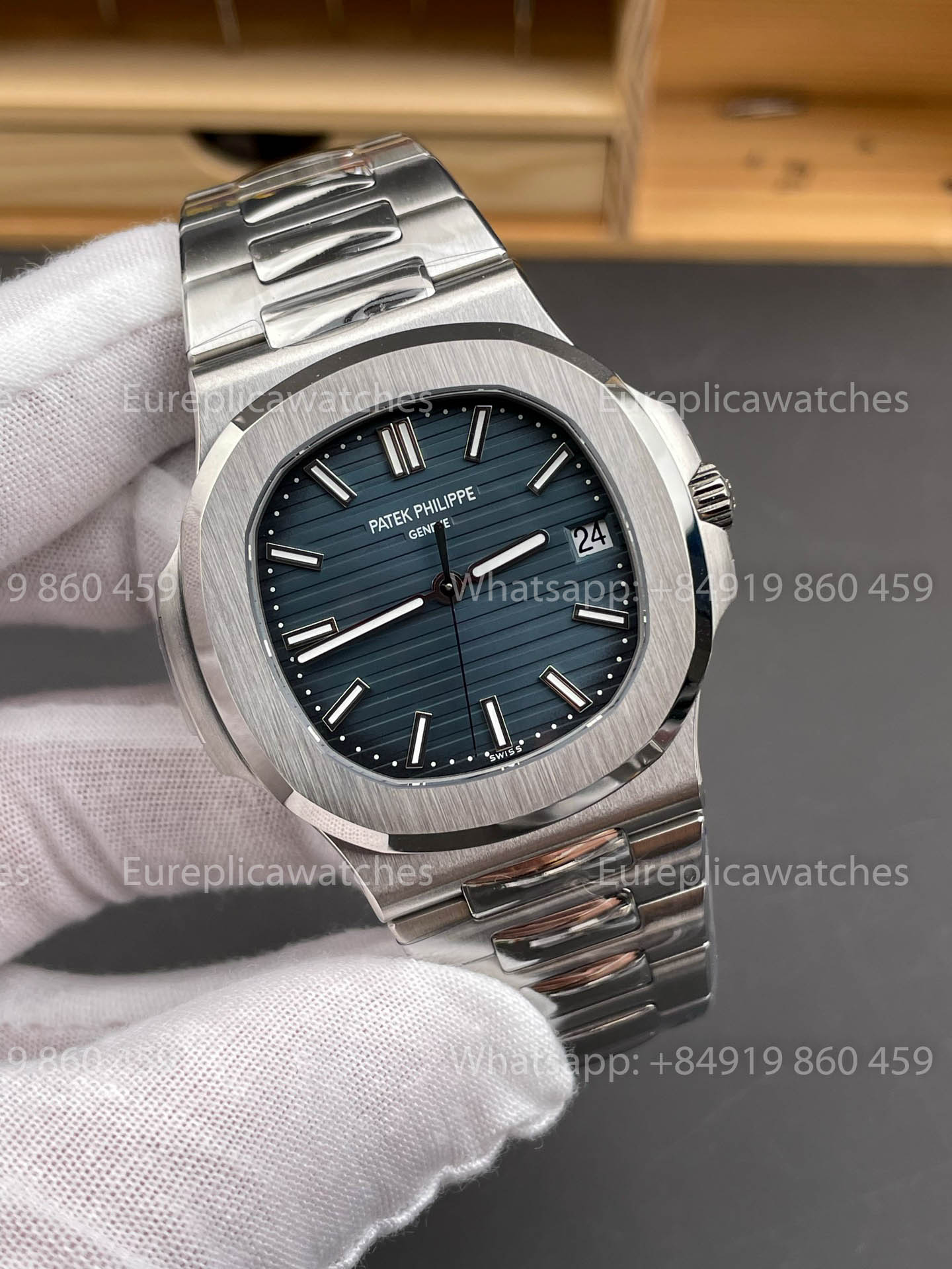Patek Philippe Nautilus 5711/1A-010 DDF Fabbrica versione migliore 1:1 quadrante blu