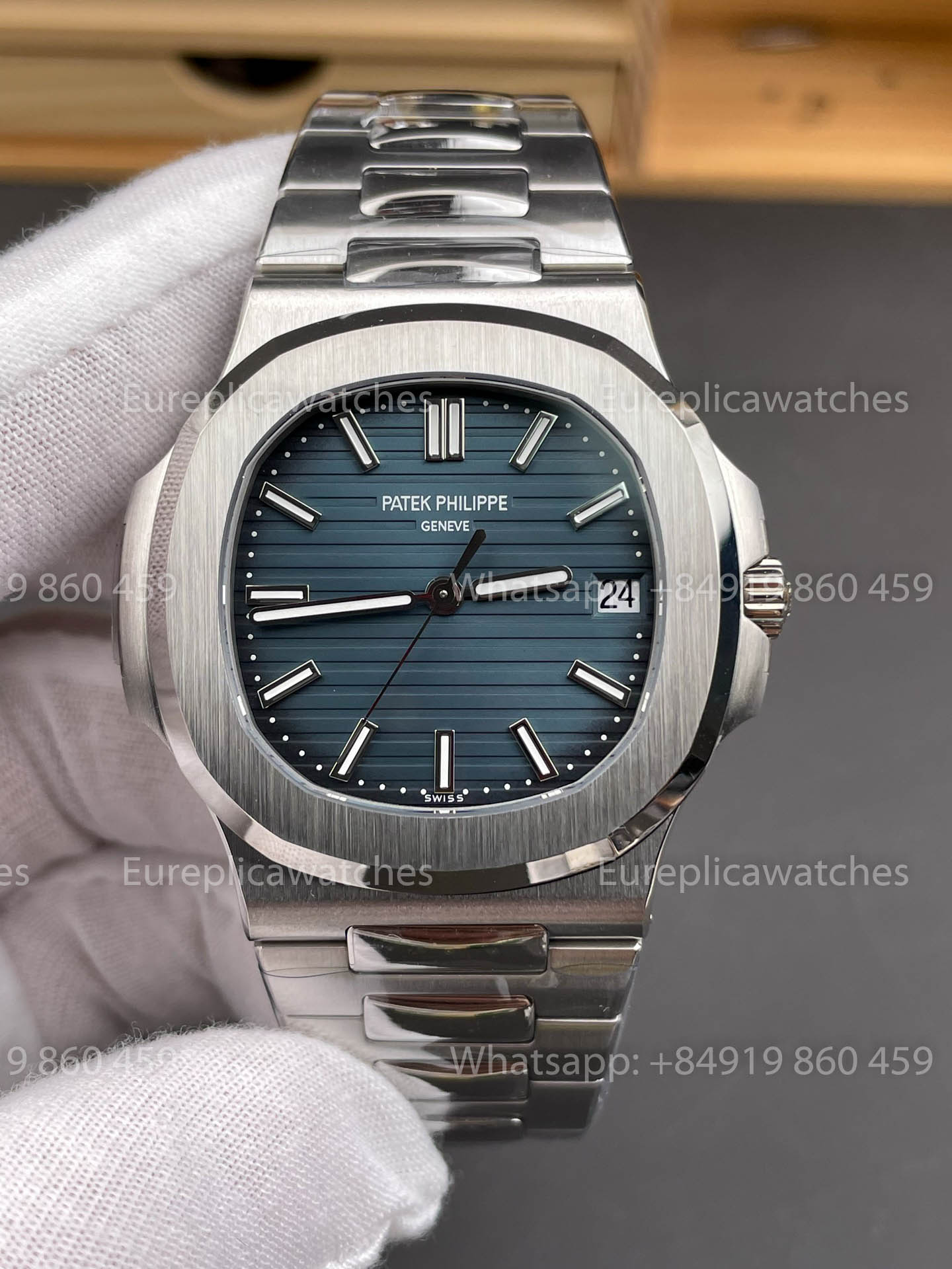 Patek Philippe Nautilus 5711/1A-010 DDF Fabbrica versione migliore 1:1 quadrante blu