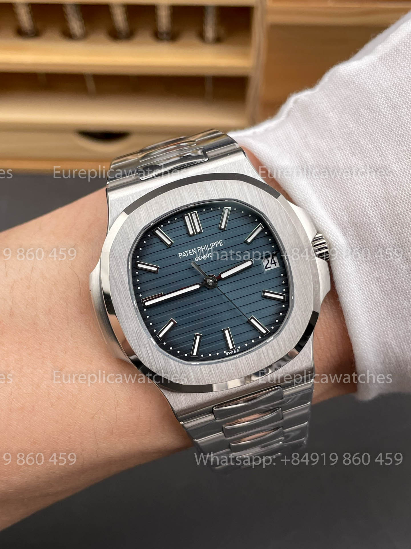 Patek Philippe Nautilus 5711/1A-010 DDF Fabbrica versione migliore 1:1 quadrante blu
