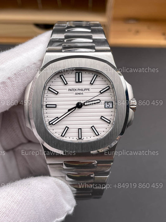 Patek Philippe Nautilus 5711/1A-011 DDF Fabbrica versão melhor 1:1 quadrante branco