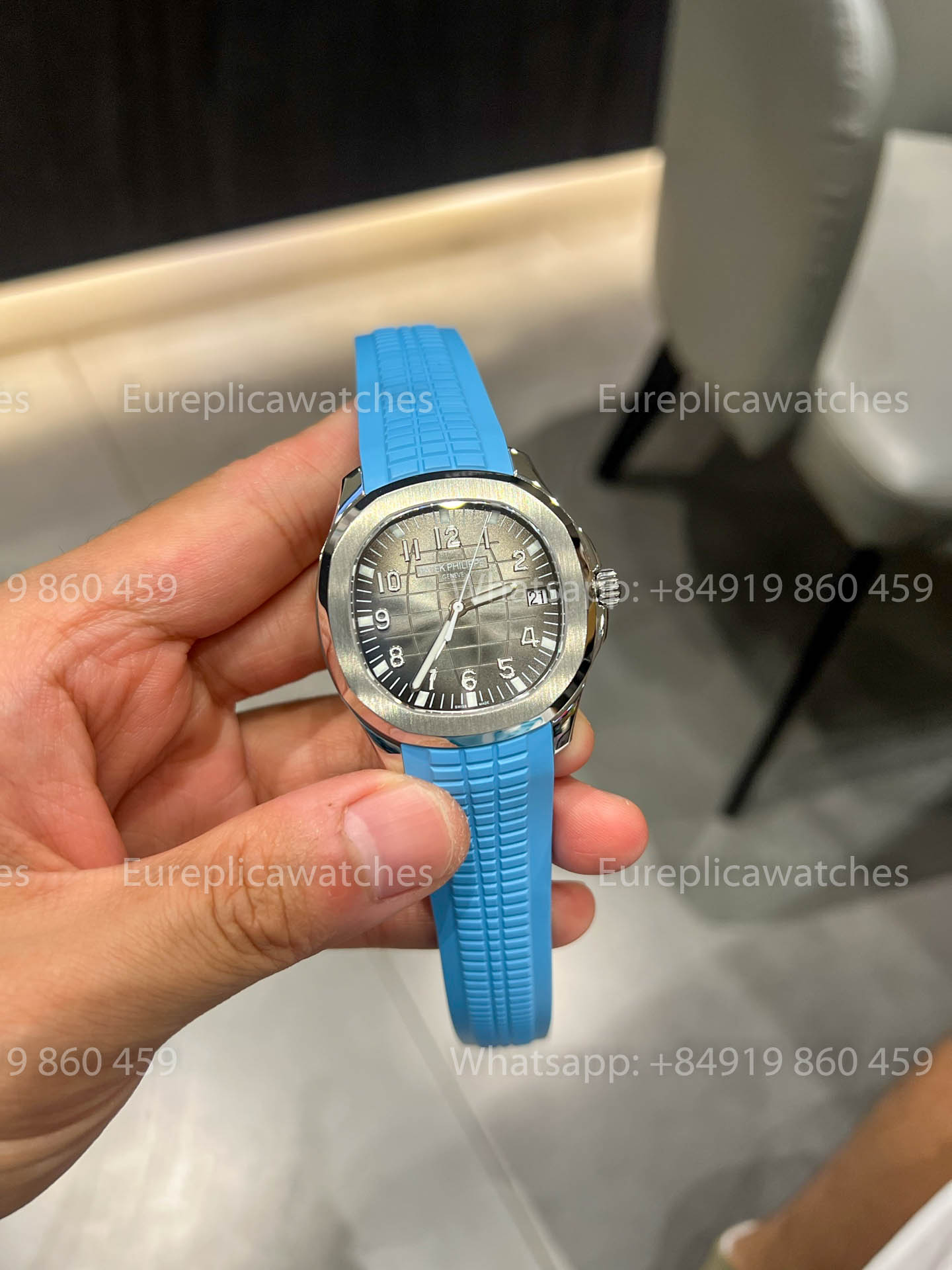 Patek Philippe Aquanaut 5167A Light Blu Gomma versión mejorada 1:1 BBF Fabbrica