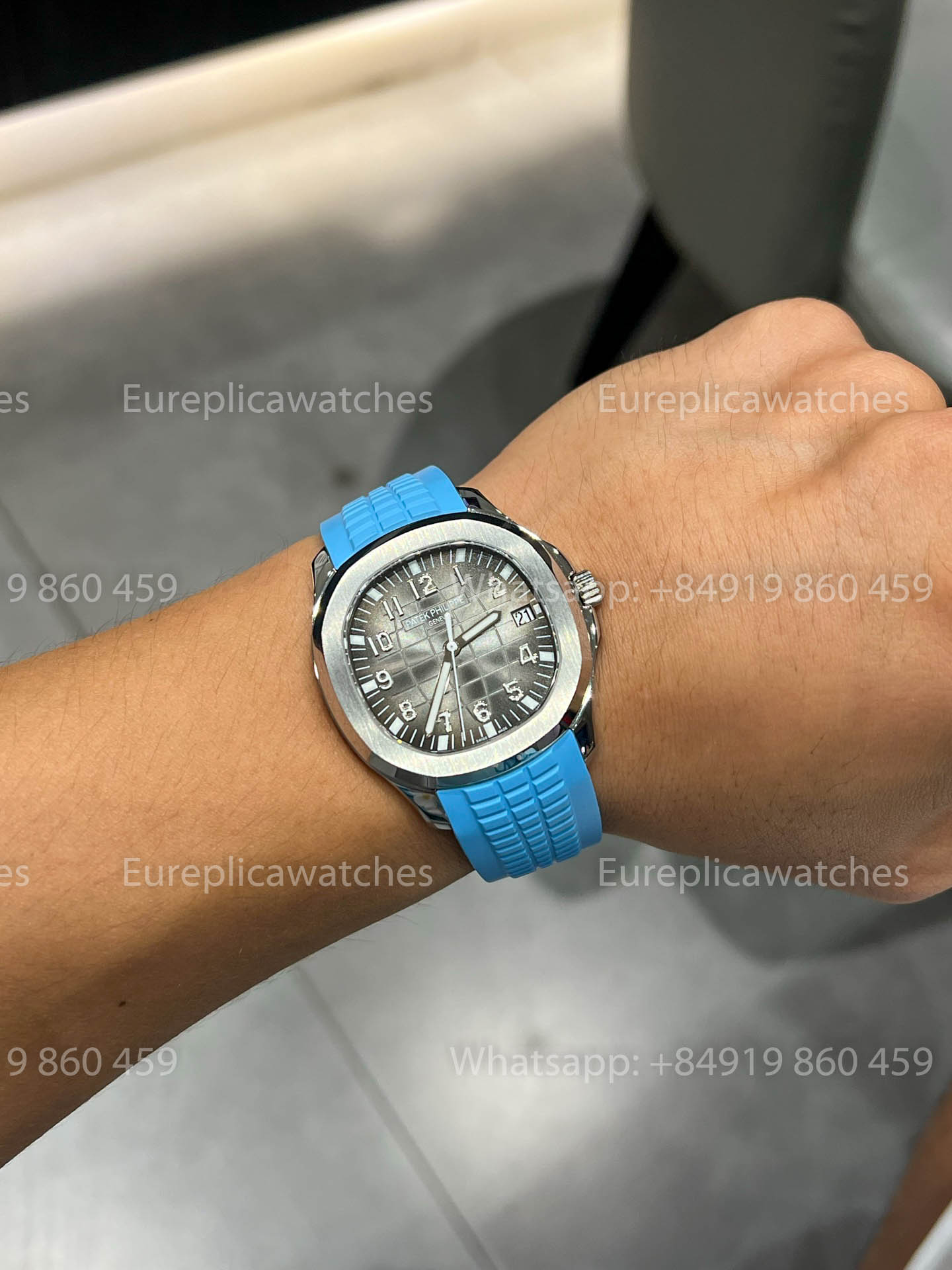 Patek Philippe Aquanaut 5167A Light Blu Gomma versión mejorada 1:1 BBF Fabbrica