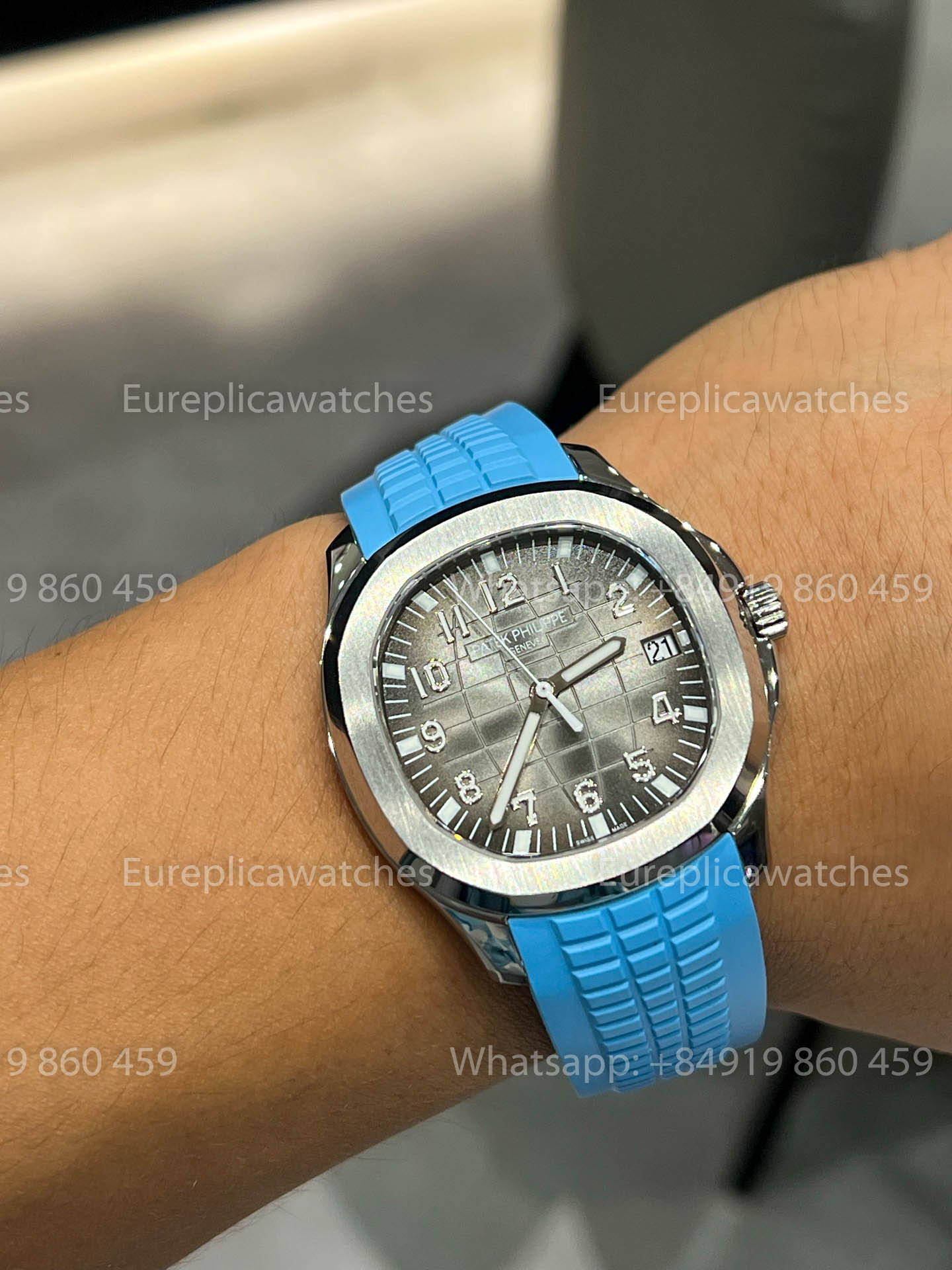 Patek Philippe Aquanaut 5167A Light Blu Gomma versión mejorada 1:1 BBF Fabbrica