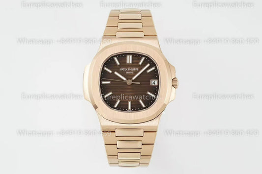 Patek Philippe Nautilus 5711R-001 Rosa Oro versão melhor 1:1 DDF Fabbrica Brown quadrante