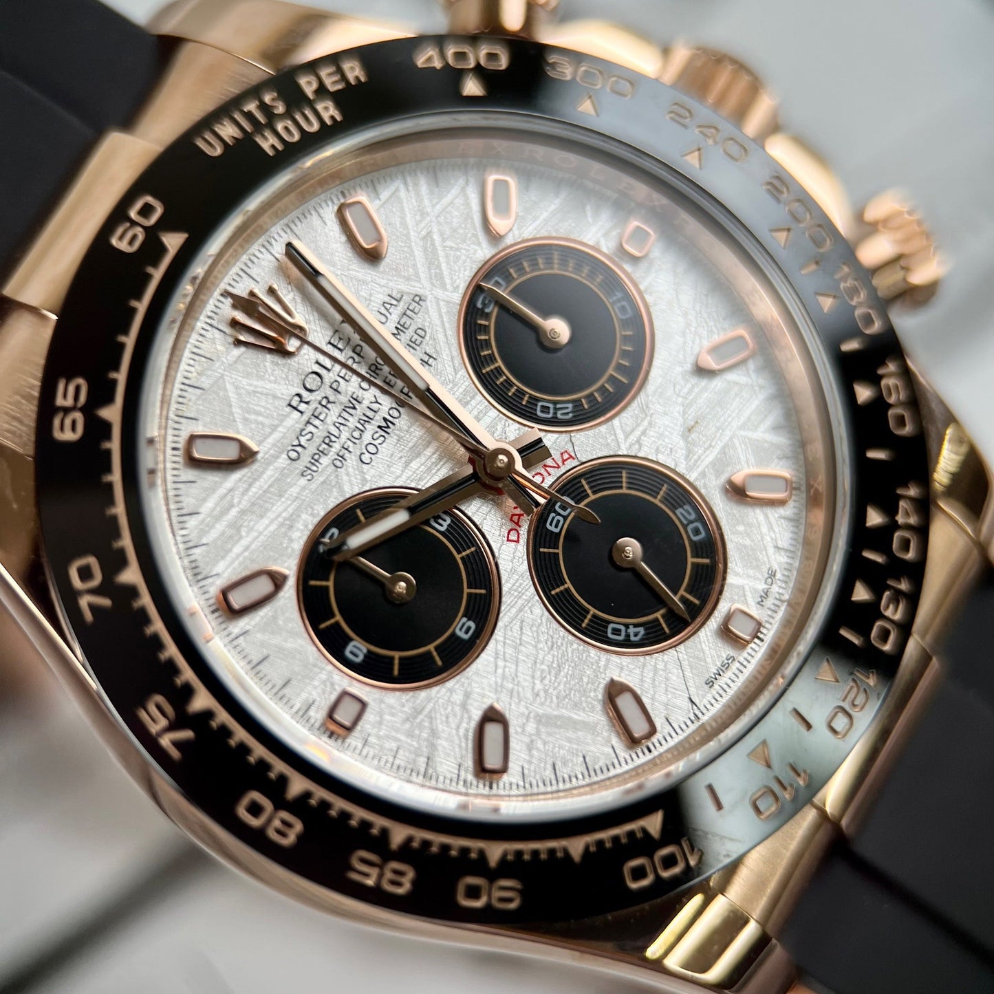 Rolex Cosmograph Daytona 116515LN quadrante in meteorite 18k Rosa Oro Coated