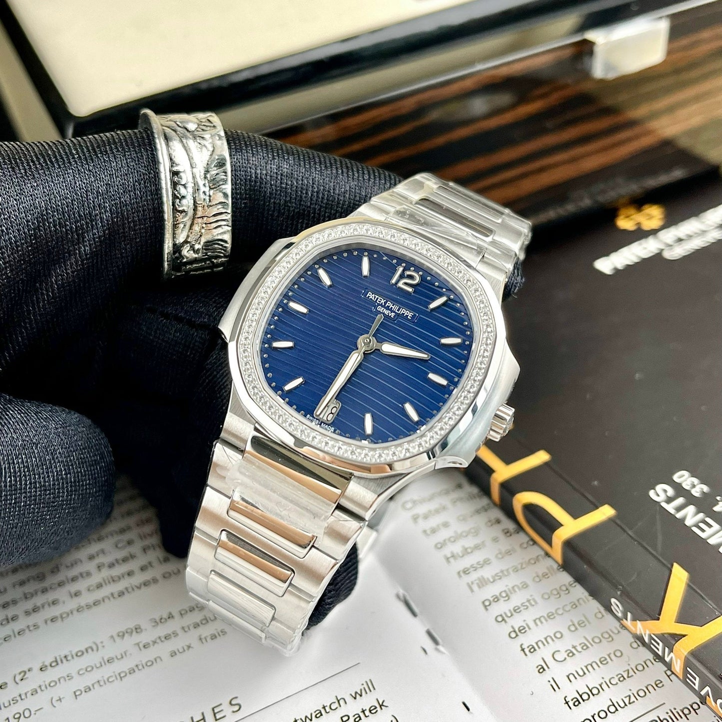 Patek Philippe Nautilus 7118/1A-001 1:1 edizione migliore 3K Fabbrica quadrante blu