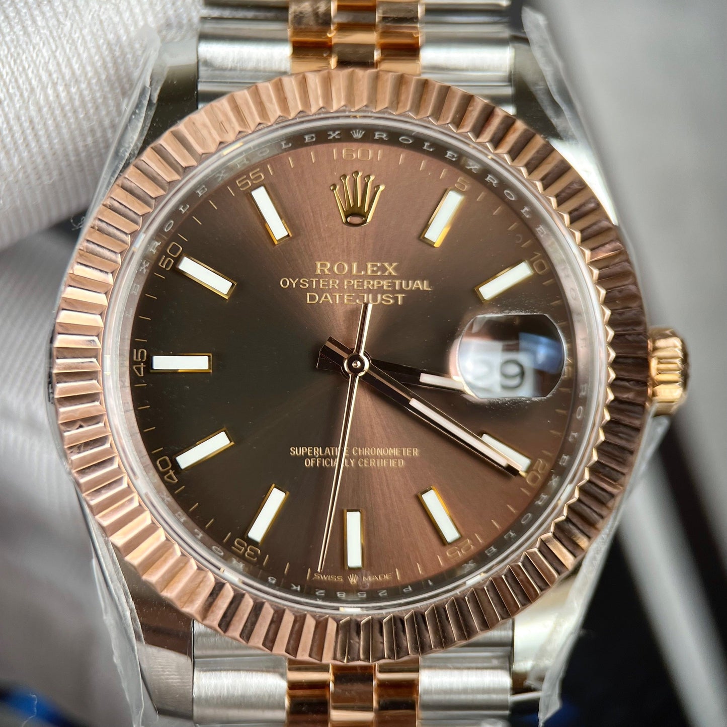 Rolex Datejust 41 Automatic Rosa Oro & Acciaio Watch 126331
