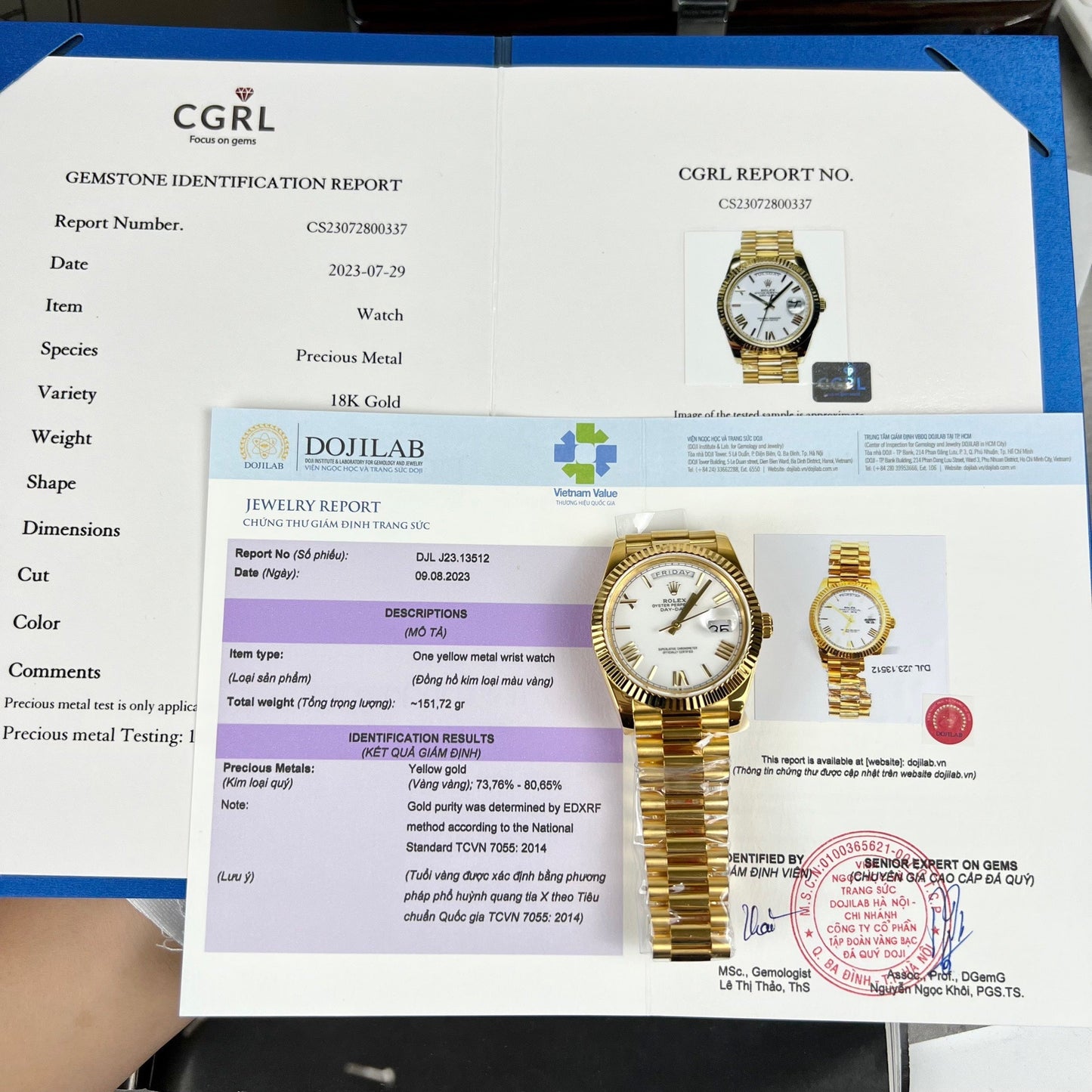 Rolex Day-Date 40 228238-0042 wrapped 18k Oro With a peso of 150 grams