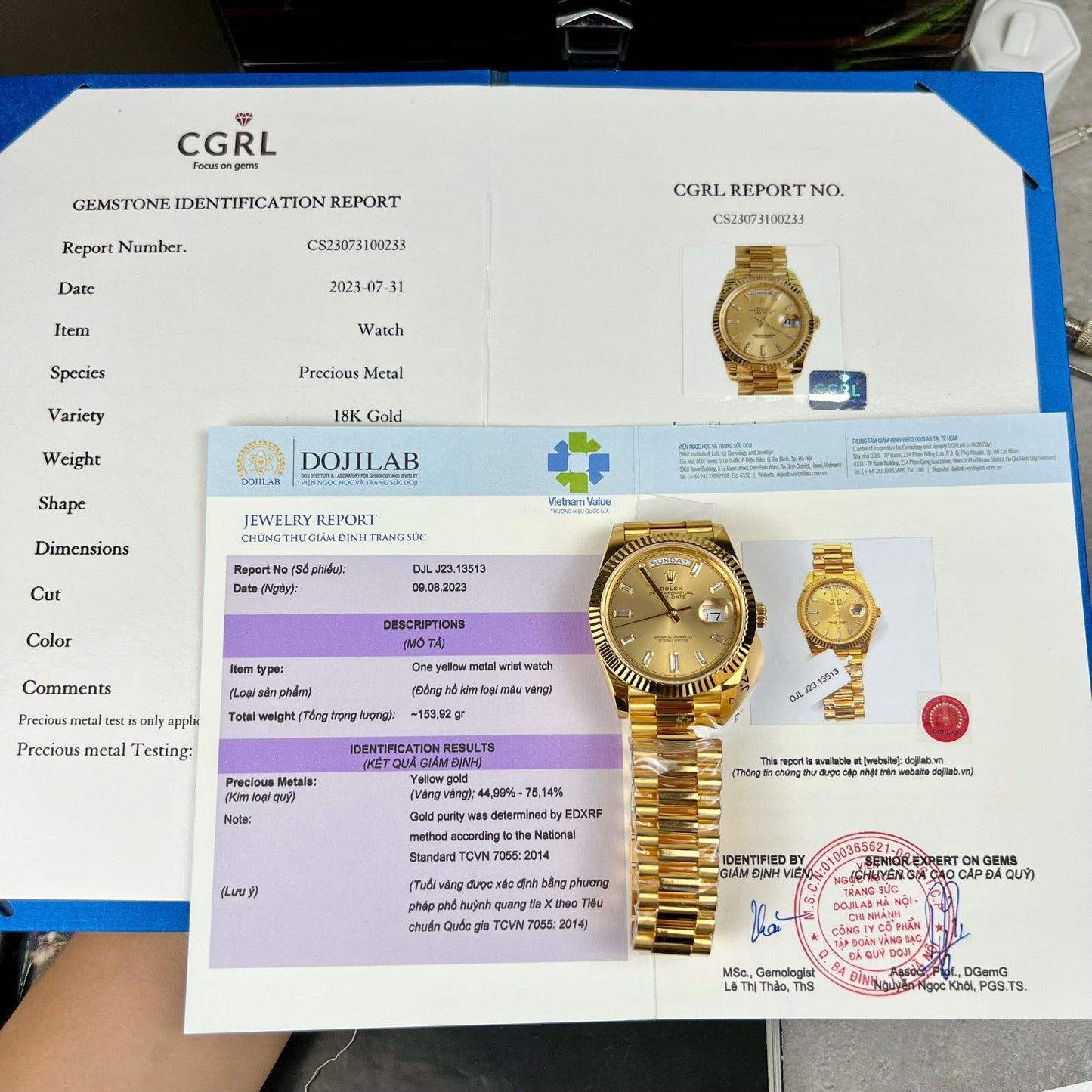 Rolex Day-Date 40 228348rbr-0002 Ouro Cheio 18k com 150 gramas de peso