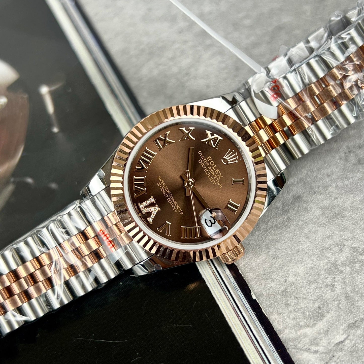Rolex Datejust 31 M278271-0004 Oystersteel coated 18k Rosa Oro