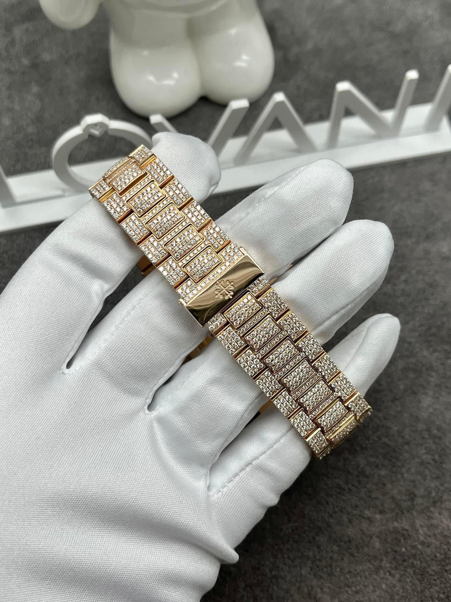 Patek Philippe Nautilus 5711 from 3K Fabbrica and custom Moissanite