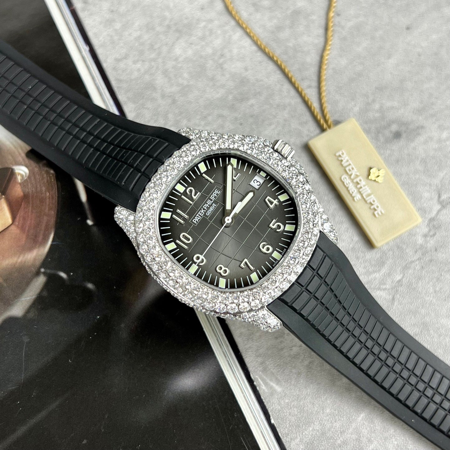 Patek Philippe Aquanaut 5167A-001 1:1 edizione migliore 3K Fabbrica Custom Mossanite