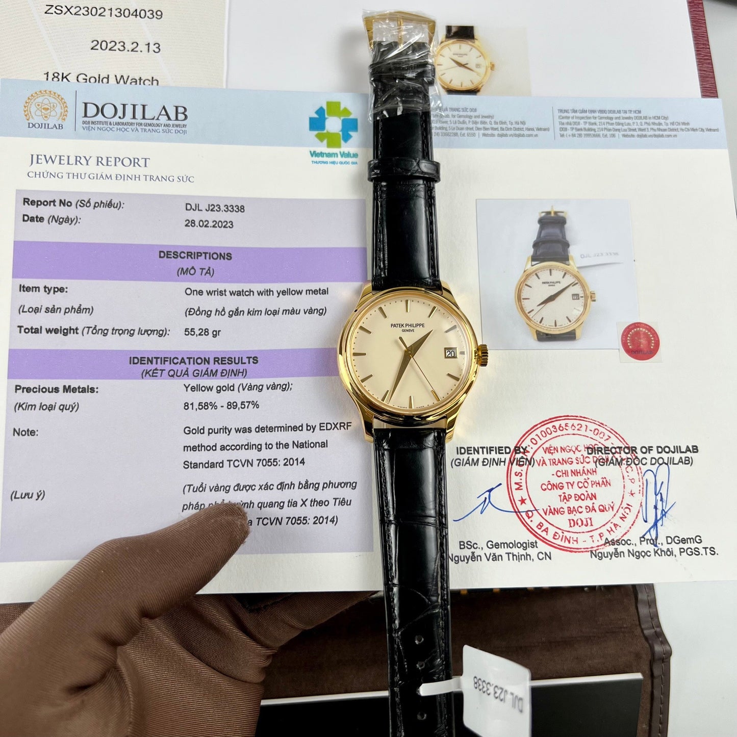 Patek Philippe Calatrava 5227J-001 coated 18k yellow Oro 3K Fabbrica