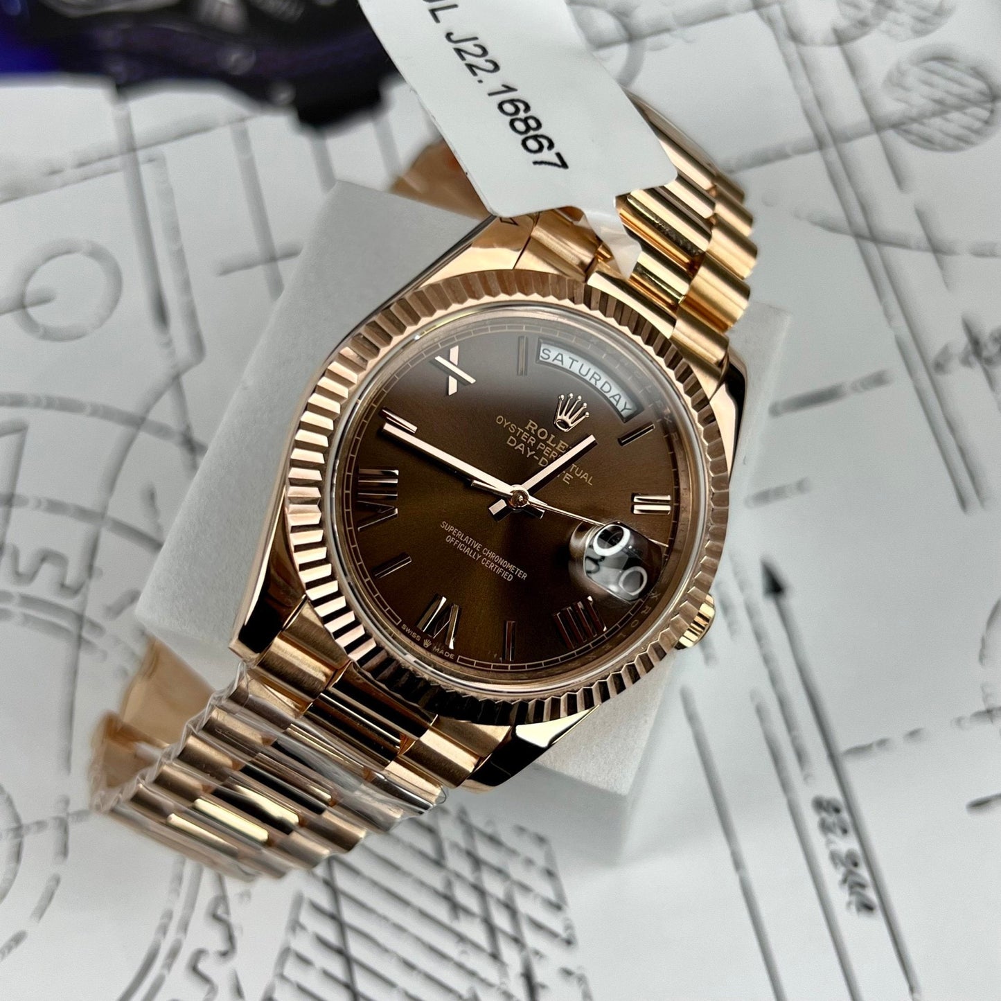 Rolex Day Date President Automatic 228235 18k Rosa Oro filled 150 gram