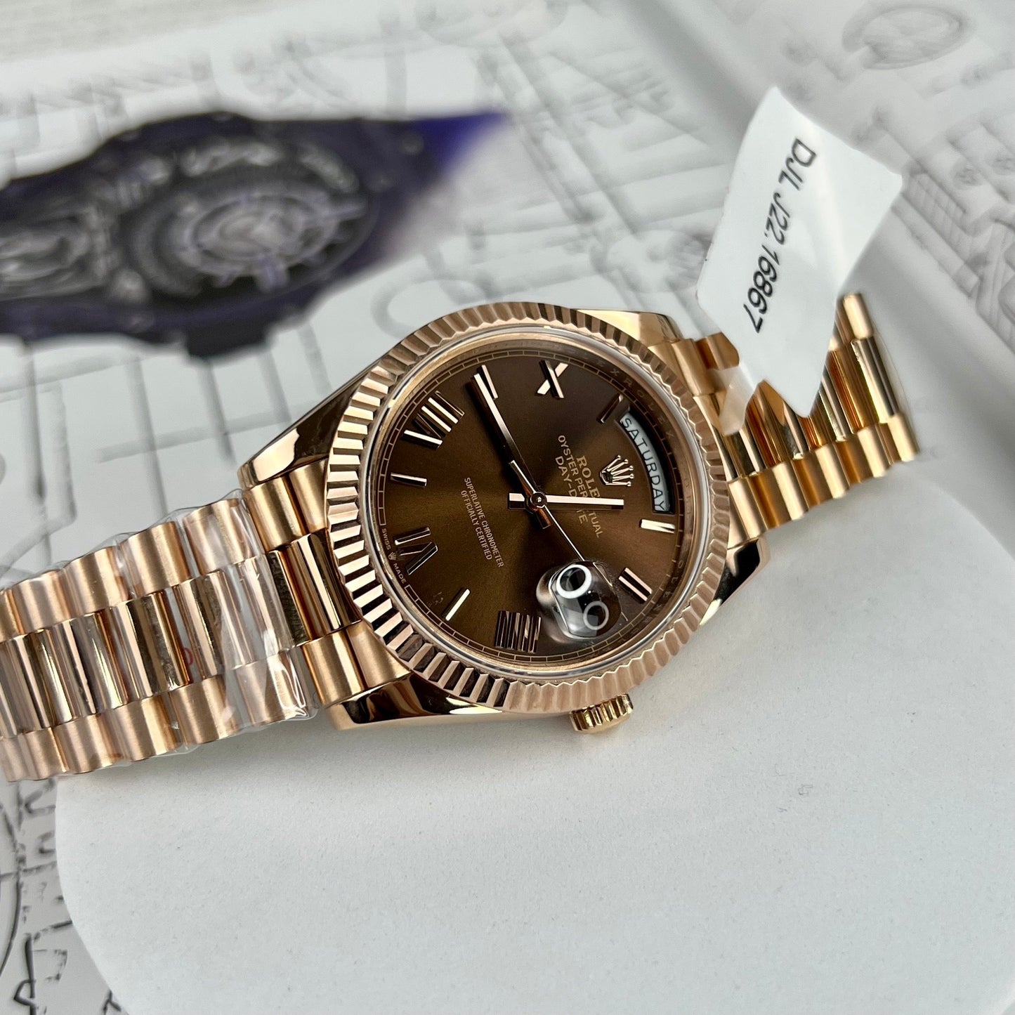 Rolex Day Date President Automatic 228235 18k Rosa Oro filled 150 gram