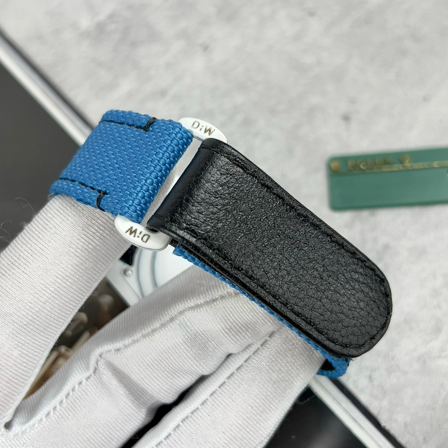 Rolex Submariner custom Diw 1:1 edizione migliore Blu Fabric cinturino quadrante nero