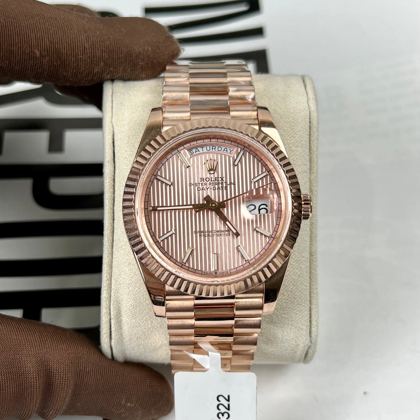 Rolex Oyster Day-Date 40mm chodmip 228235 coated 18k Rosa Oro Best 1:1 Edizione 130 gram