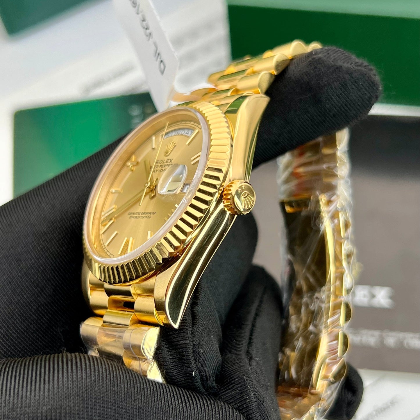 Rolex Day-Date 40 Men's Watch 228238-0006 coated 18k yellow Oro Best 1:1 Edizione