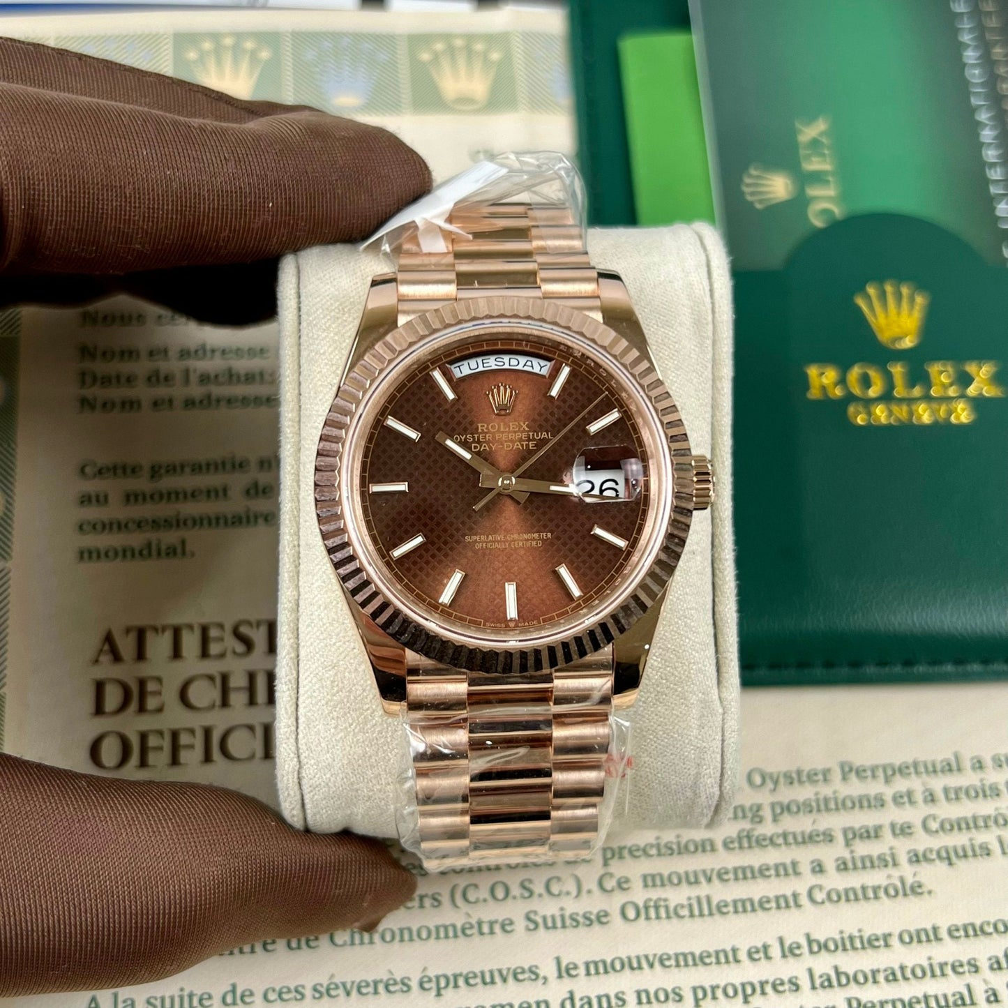 Rolex Day-Date 40 228235 chodmip Best 1:1 Edizione coated 18k Rosa Oro 130 gram