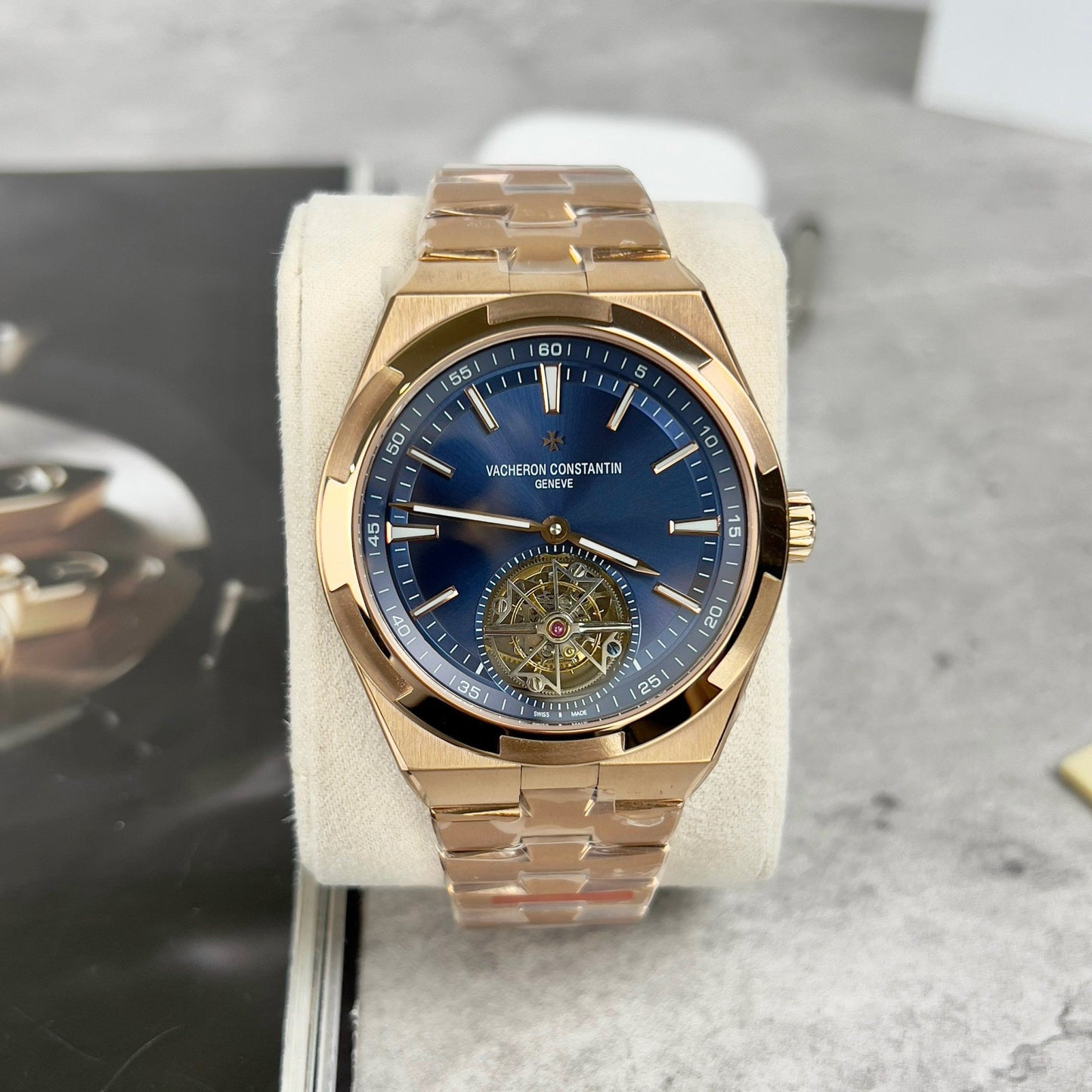 Vacheron Constantin Overseas Tourbillon 6000V/110R-B733 1:1 edizione migliore BBR Fabbrica Pink Oro