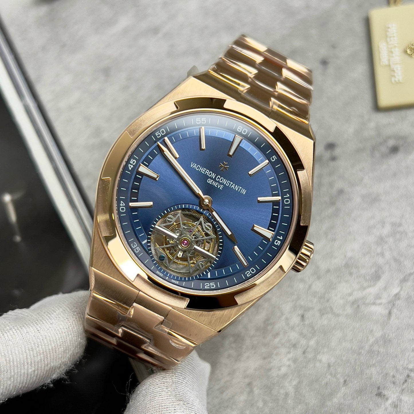 Vacheron Constantin Overseas Tourbillon 6000V/110R-B733 1:1 edizione migliore BBR Fabbrica Pink Oro