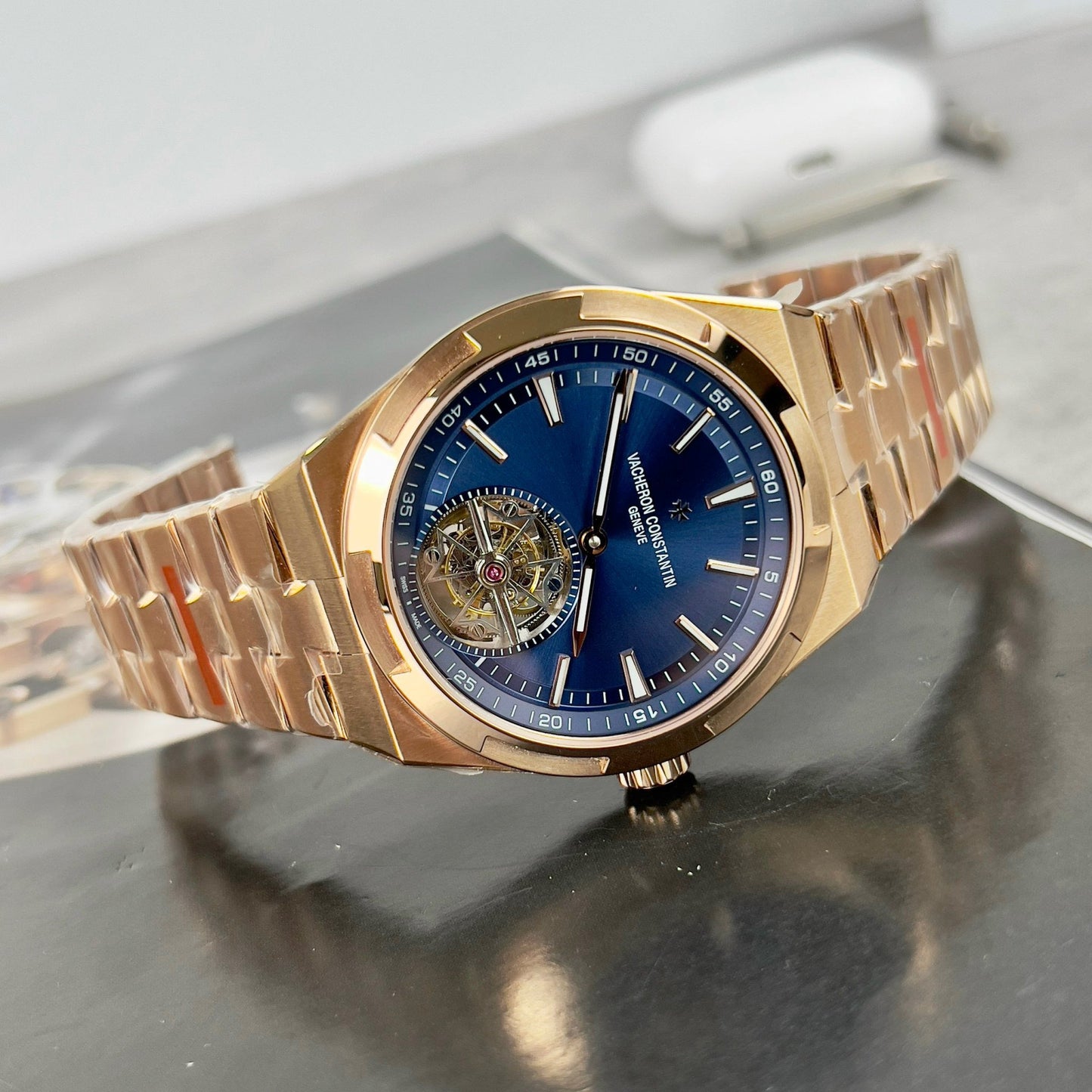 Vacheron Constantin Overseas Tourbillon 6000V/110R-B733 1:1 edizione migliore BBR Fabbrica Pink Oro