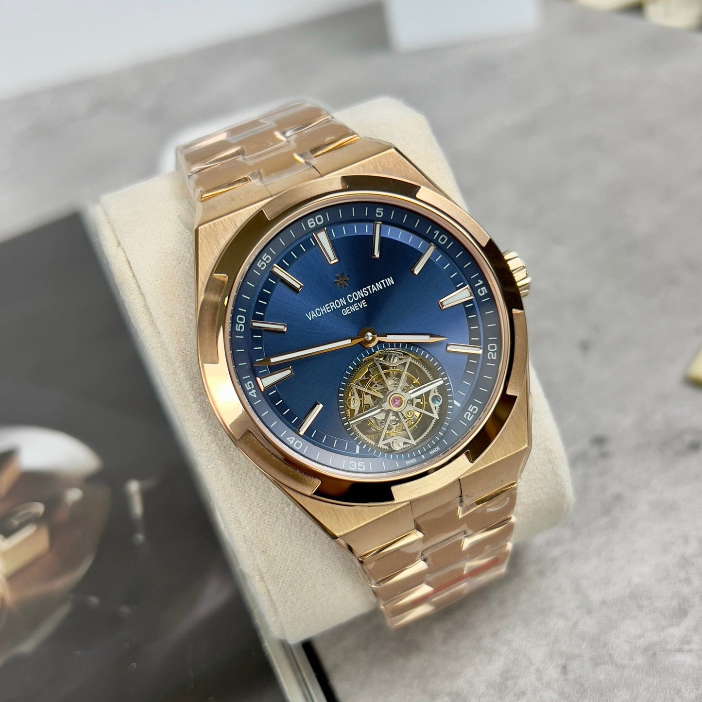 Vacheron Constantin Overseas Tourbillon 6000V/110R-B733 1:1 edizione migliore BBR Fabbrica Pink Oro
