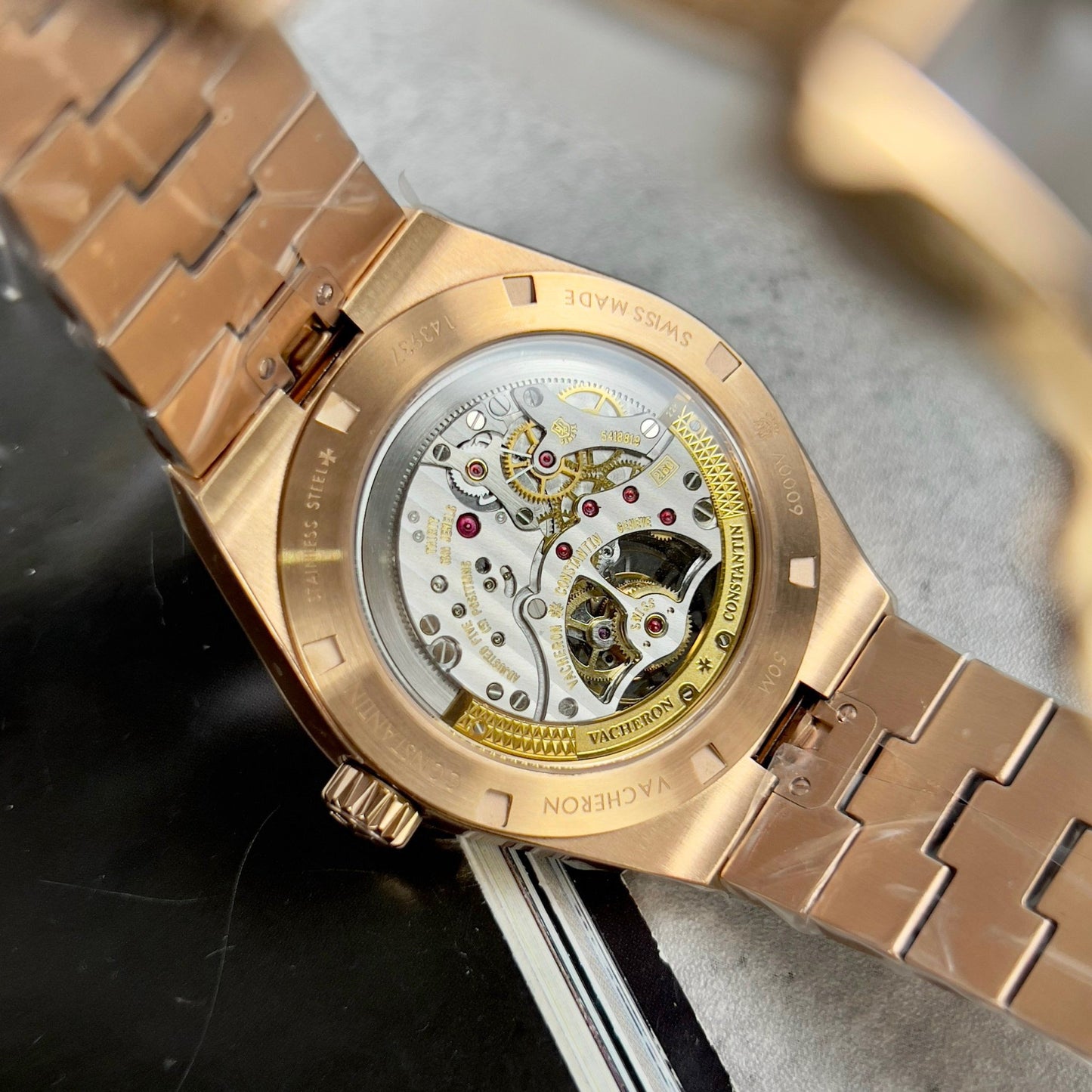 Vacheron Constantin Overseas Tourbillon 6000V/110R-B733 1:1 edizione migliore BBR Fabbrica Pink Oro
