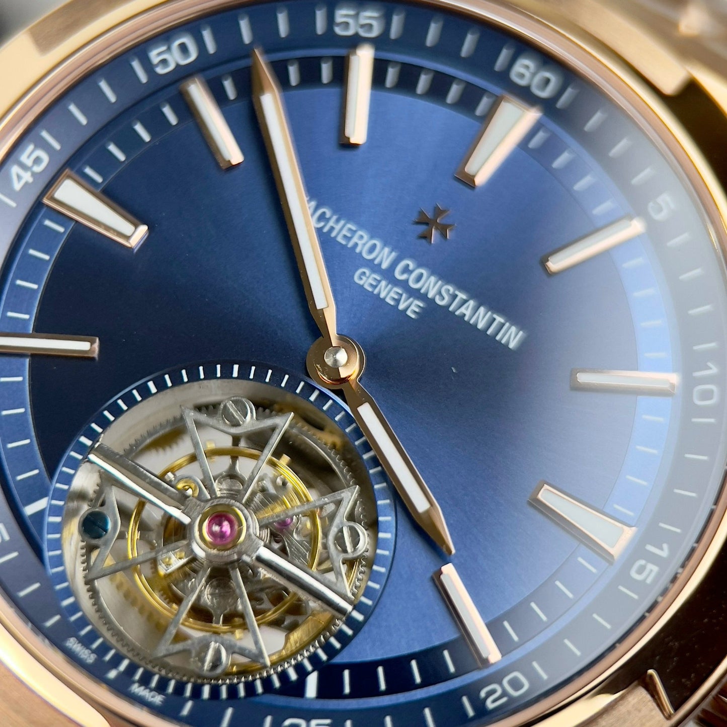 Vacheron Constantin Overseas Tourbillon 6000V/110R-B733 1:1 edizione migliore BBR Fabbrica Pink Oro