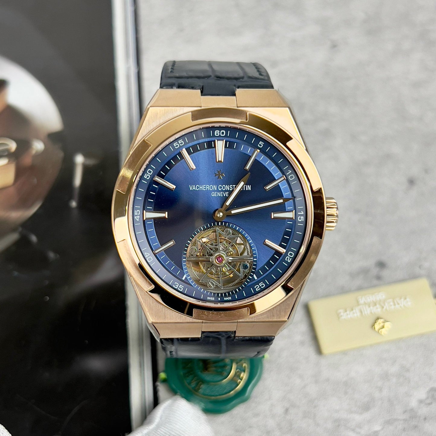 Vacheron Constantin Overseas Tourbillon 6000V/110R-B733 1:1 edizione migliore BBR Fabbrica Blu cinturino