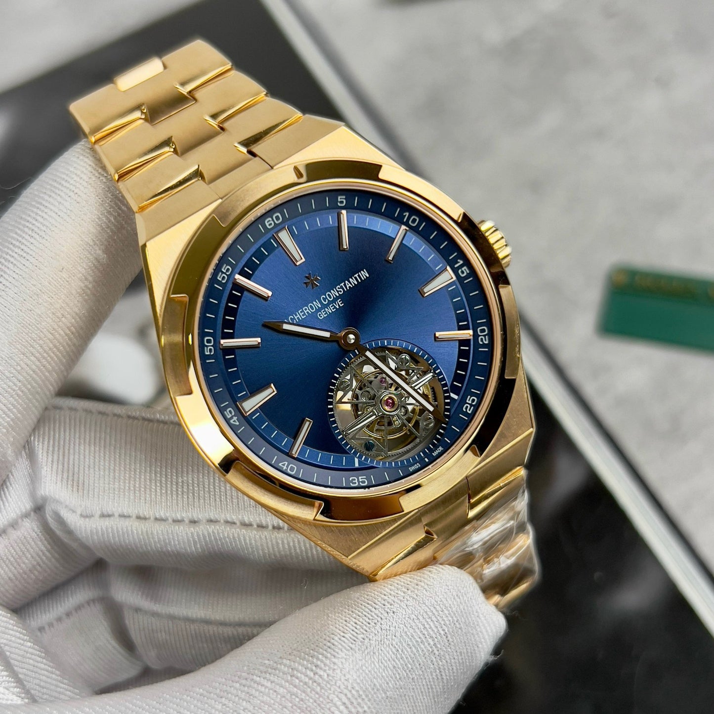 Vacheron Constantin Overseas Tourbillon 6000V/110R-B733 1:1 edizione migliore 18k coated Oro